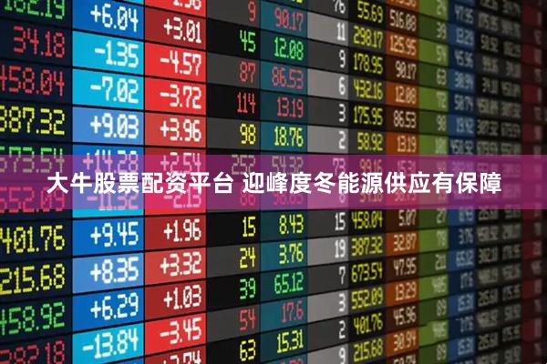 大牛股票配资平台 迎峰度冬能源供应有保障